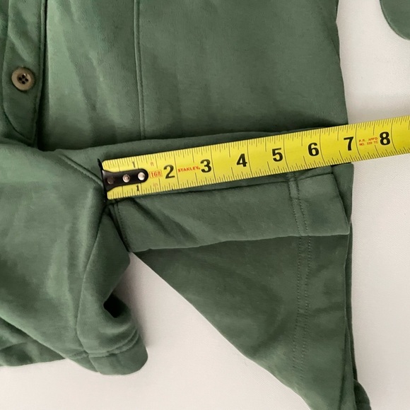 LE SUPERBE Green Short Sleeve Belted romper cargo pockets cotton terry 4 - Picture 5 of 10